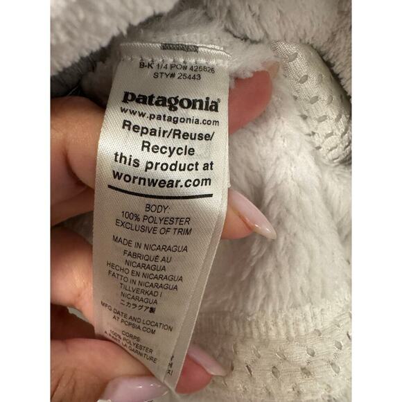 Patagonia Women's Medium Cream Re-Tool Snap-T Fleece Preppy Outdoor Pullover - Picture 7 of 7